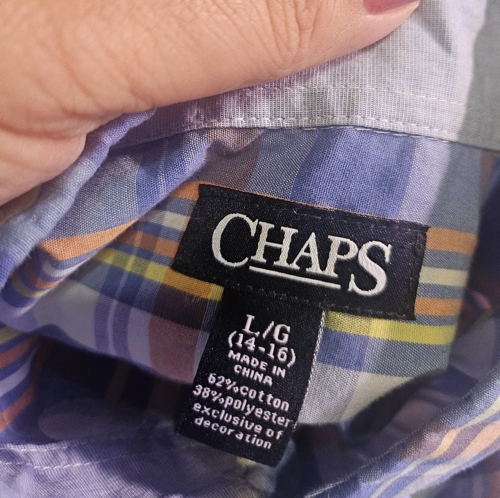 Chaps Youth Boy's Short Sleeve Button Down Shirt